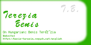 terezia benis business card